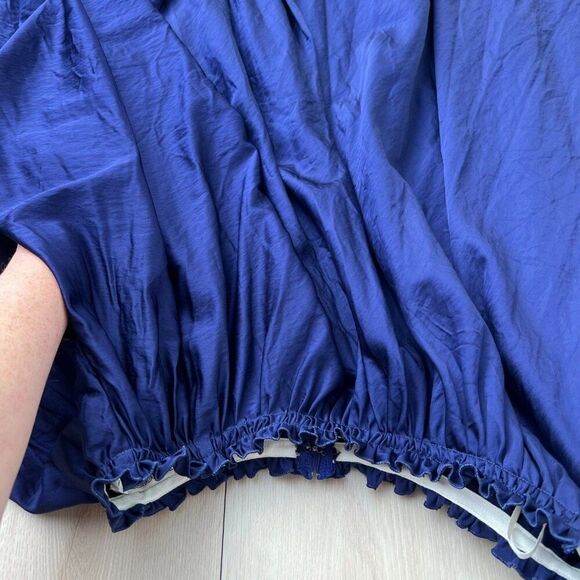 NWT BOURIE Runway Cobalt Blue Plisse Midi Skirt With Pockets US Sz M / Korean L - Picture 5 of 14